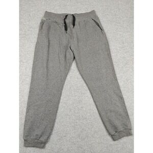Lacoste Sweatpants Mens XL Gray Fleece Joggers Elastic Waist Cuffed Pockets